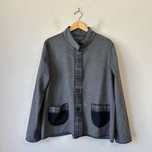 NWOT CAMELEON The Maggie Grey Tweed Combo Wool Blend